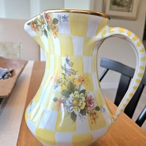 MacKenzie-Childs Large Fluted Pitcher